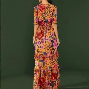 Yellow Floral Dream Maxi Dress. Size S.